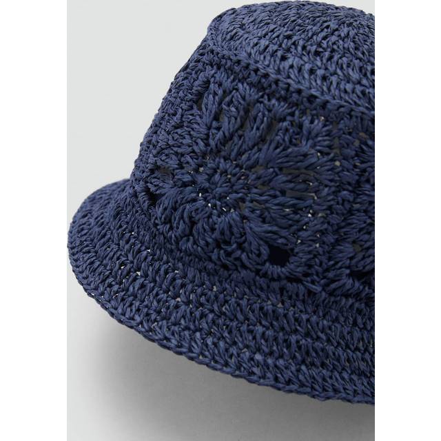 Crochet bucket hat dark navy - Kids - 10-14 years - MANGO KIDS - Dark Navy