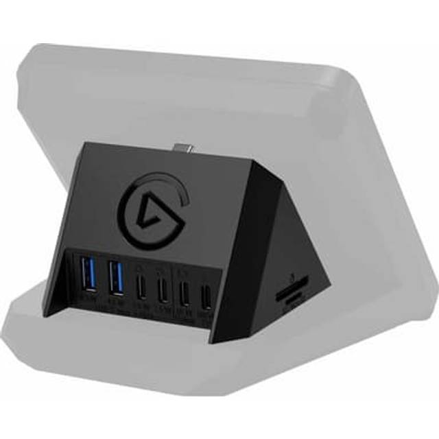 Elgato USB Hub – För Stream Deck +, 2 USB-C-Portar/2 USB-A-Portar, Strömförsörjning, SD/MicroSD-Kortläsare – USB-C, Mac/PC, Stream Deck och Nätadapter Medföljer Inte