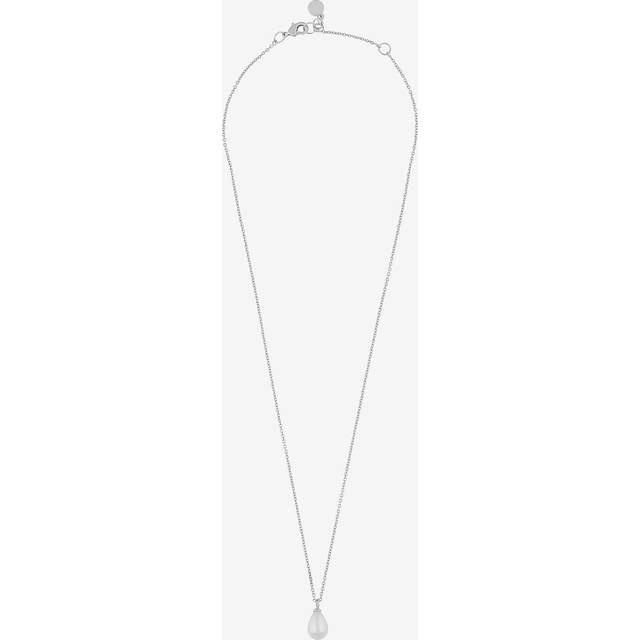 Snö of Sweden Lucy Drop Pendant Necklace Silver White 45 cm