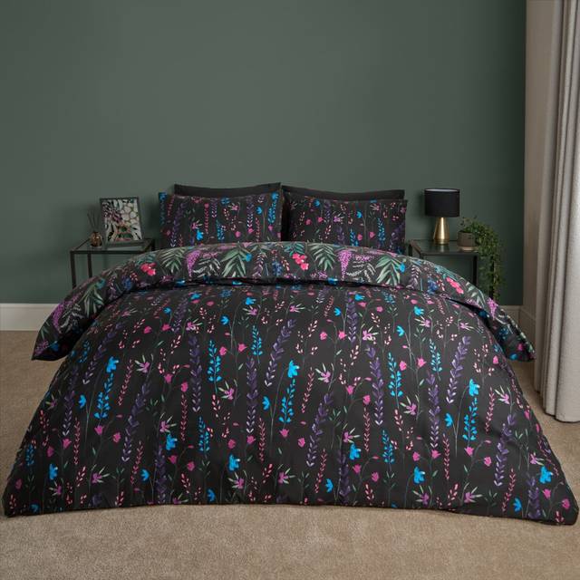 Botanical floral duvet cover bedding set reversible pillowcase quilt double king