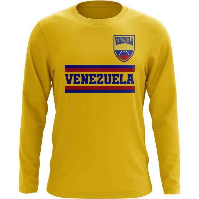 Venezuela Core Football Country Long Sleeve T-Shirt (Yellow) Men's Polyester UKSoccershop
