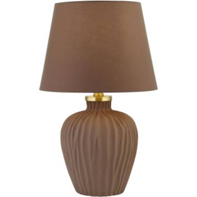 Kaia Swirl Effect Table Lamp - Brown