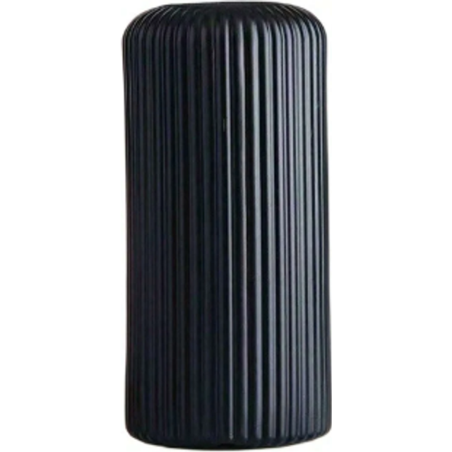 SHEIN 1PC Shatterproof Faux Ceramic Plastic Vase, Modern Minimalist Home Decor, Striped Detailing, Multi-Functional Decorative Flower Vase For Living Room,