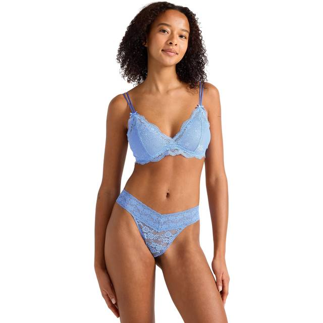 Lindex String med Spets - Från Magasin - Blue (S)
