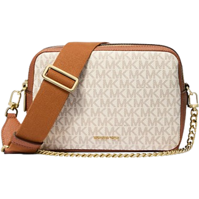 Michael Kors, Handbags, female, Beige, ONE SIZE, Ivory Pebbled Leather Shoulder Bag
