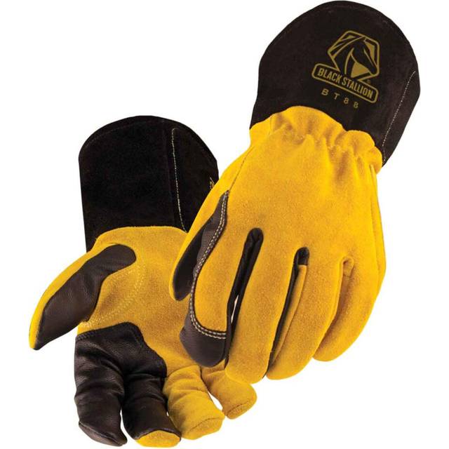 BSX Premium 3 Kidskin Finger Cowhide Back TIG Welding Gloves - BT88 SM