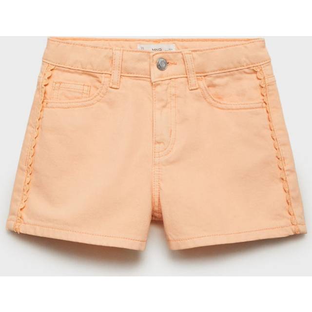 Denim shorts with side detail clementine - Kids - 13-14 years - MANGO KIDS - Clementine