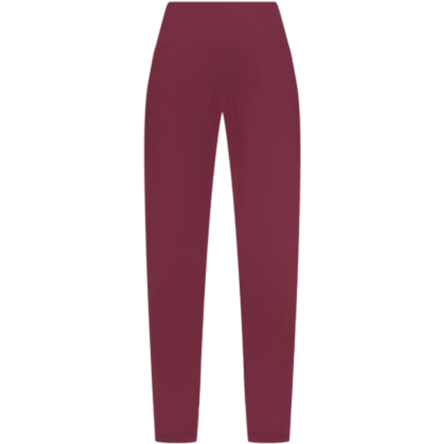 Sculpting Stretch Emblem Leggings - Burgundy