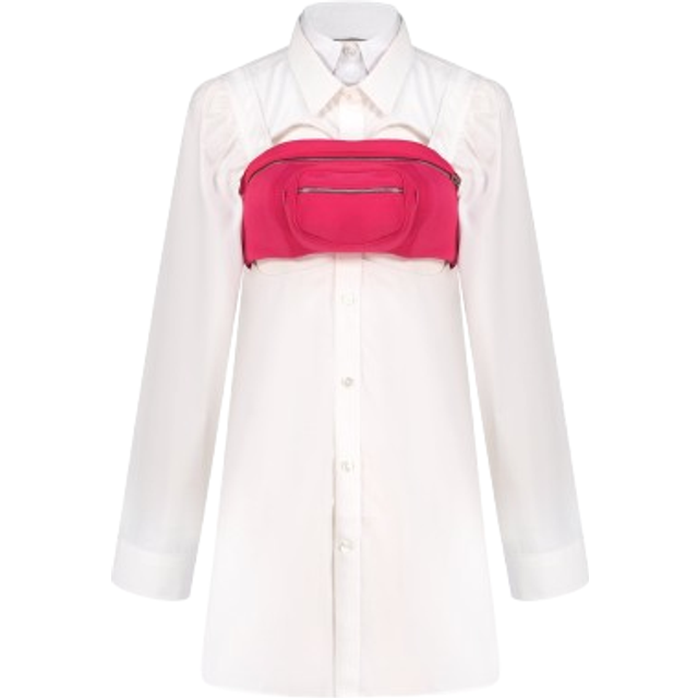 Double Collar Bumbag Shirt, XXS