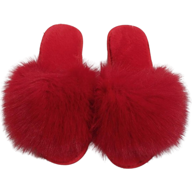 SHEIN Women&#39;s Stylish Slippers, Suitable For Bridal Robe, Red Festive Lucky Year Plush Slippers For Comfortable, Warm, Anti-slip Indoor Wear In Winter