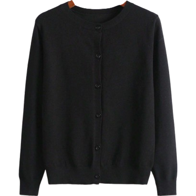EMERY ROSE Women&#39;s Autumn/Winter Loose Fit Casual Solid Color Cardigan With Long Sleeves,Long Sleeve Tops Fall Cloth For Women