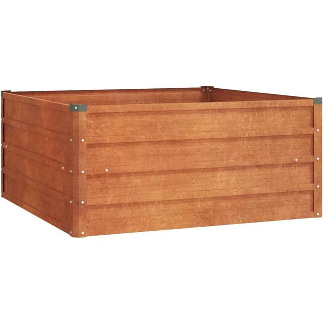 vidaXL Garden Raised Bed Rusty 100x100x45 cm Corten Steel - Brown