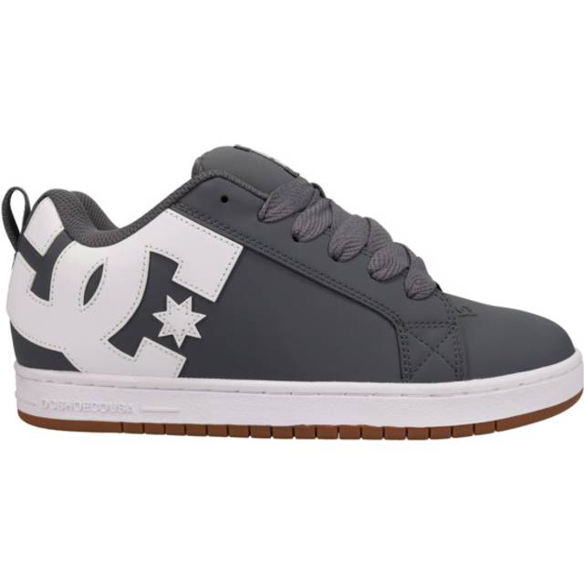 Dc shoes court graffik mens skate trainers in grey white