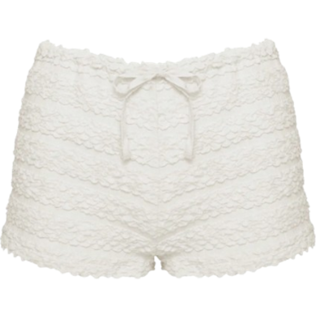 INAWLY Women Textured Drawstring Waist Shorts