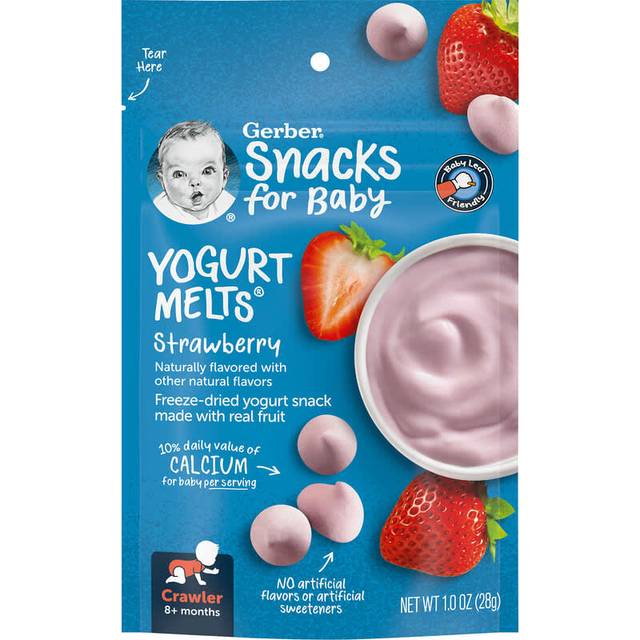 Gerber Baby Snacks Yogurt Melts Strawberry 1 oz