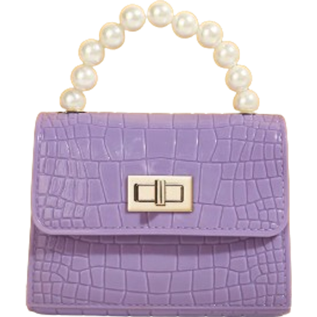 SHEIN A Faux Pearl Mini Cute Kids Satchels Bag Purse Suitable For Gift-Giving