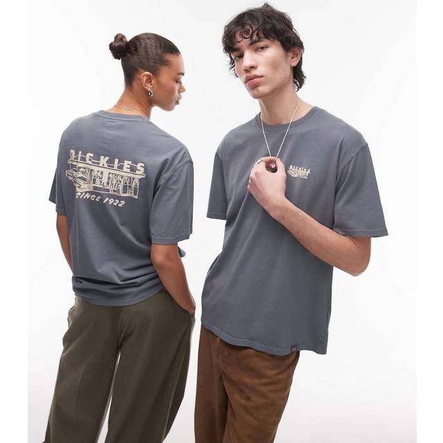 Dickies Mens Stormy Weather Service Station T-Shirt - Grey - Large