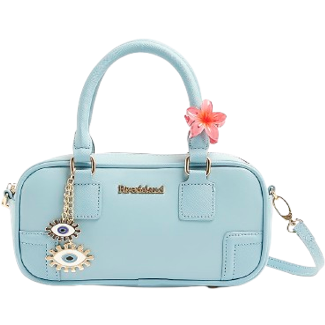 River Island Womens Blue Rectangle Bowler Bag - One Size