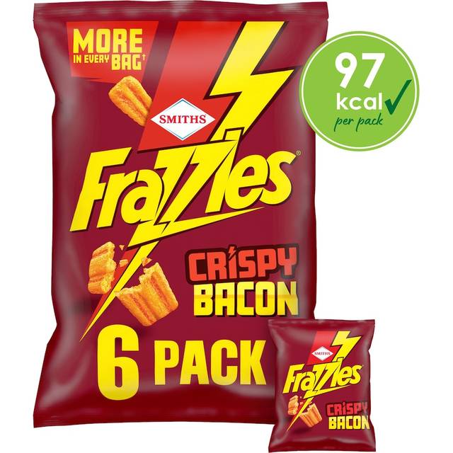 Smiths Frazzles Bacon Crisps Multipack 6 x 20g