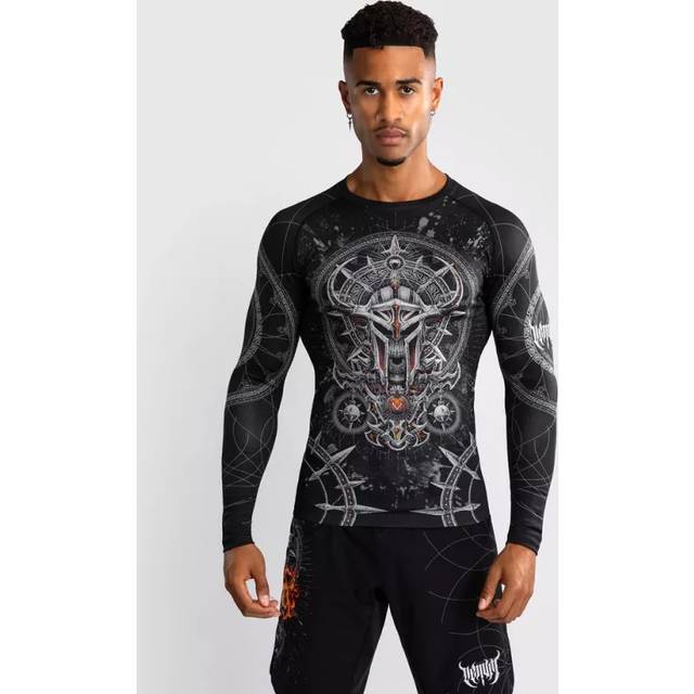 VENUM: GLADIATOR 5.0 LÅNGÄRMAD RASHGUARD - SVART/SILVER (Medium)