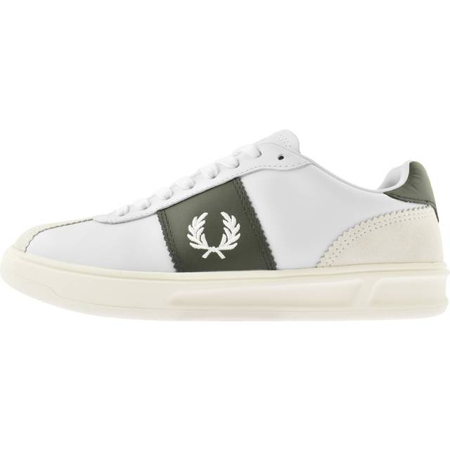 Fred Perry – B4 – Vita sneakers i läder och mocka-Vit/a