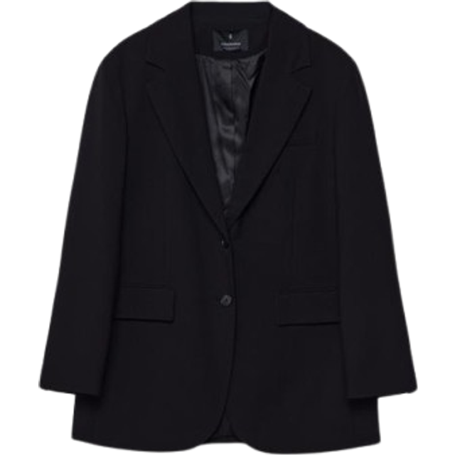 Stradivarius – Svart kavaj i oversize-modell-Svart/a