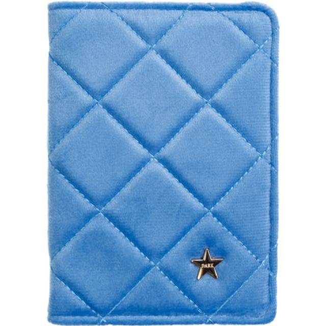 DARK Velvet Quilted Passport Cover Ibiza Blue