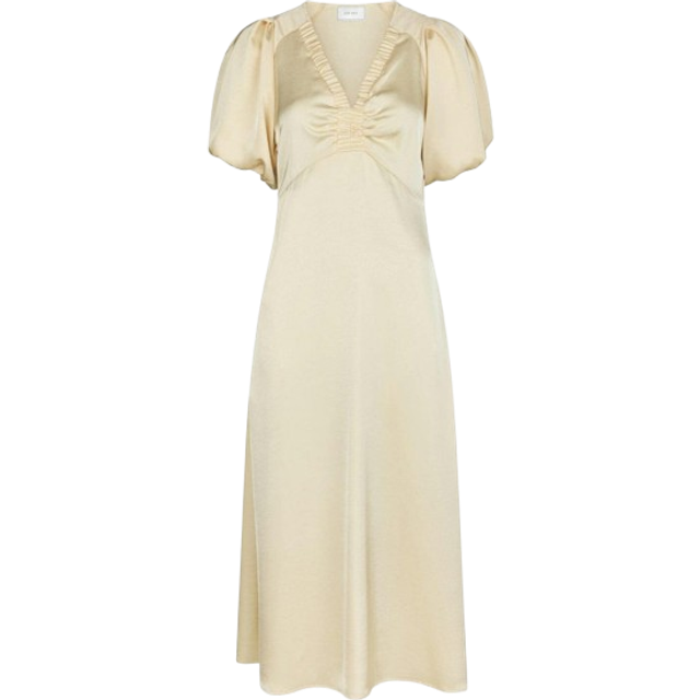 Neo Noir Illana Heavy Sateen Dress Dam Maxiklänningar Stl. 36 - Från Magasin - Light Yellow (36)