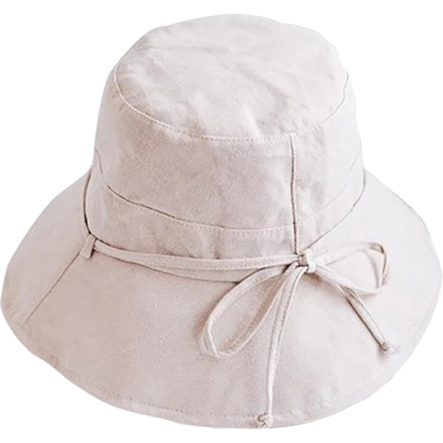 Kvinnor Bomullshink Solhatt UV-skydd Solhatt Bred brättad Sommarstrandmössa Vikbar Floppy Fiskehatt for resor utomhus/1361
