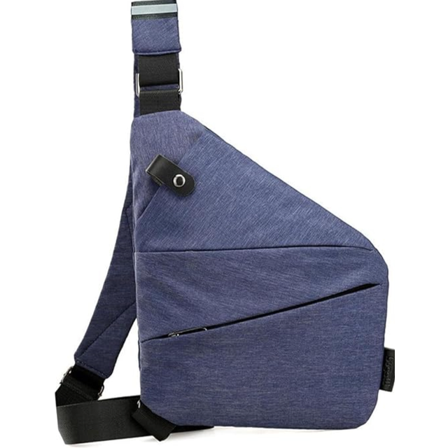 Stöldsäker väska axelväska stöldskyddsväska kvinnor män stöldsäker sling-väska säkerhetsväska resa bröstväska axelväskor stöldskyddande axelväska, 3, rechte Schulter