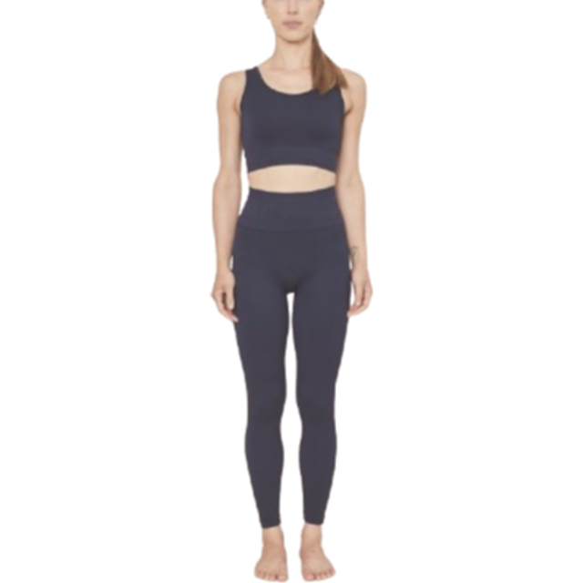 MOONCHILD YOGA WEAR Soft Rib Seamless Crop Top |Marinblå |L