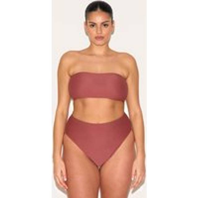 Plus Rust Basic Bandeau Bikini Top, Orange - 30