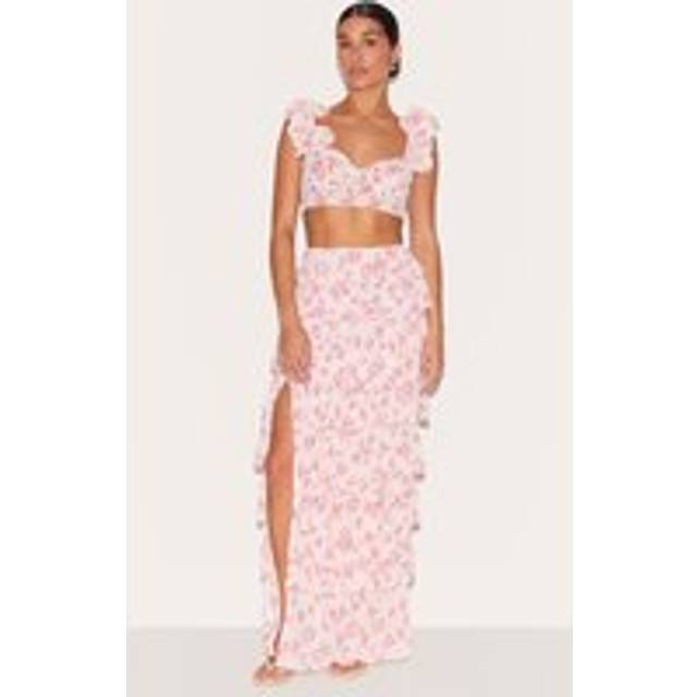 Petite Multi Floral Ruffle Maxi Skirt, Multi - 12