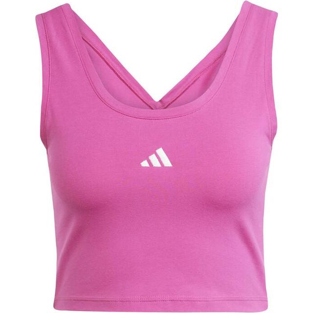 Essentials Small Logo Cotton Lifestyle Tank Top - Semi Lucid Fuchsia / White - 2XL