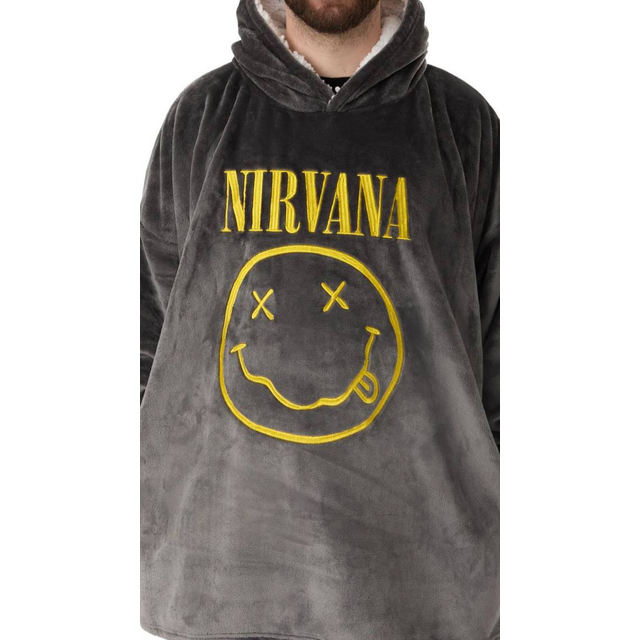 Nirvana Mens Logo Blanket Hoodie
