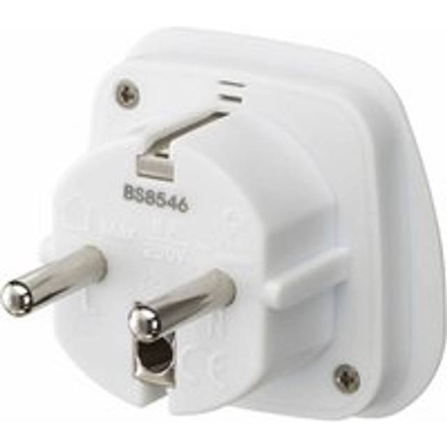 LOGIK LUKEU20 UK to EU Travel Plug Adapter, White