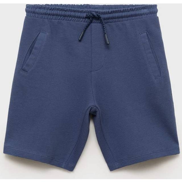 Elastic waist Bermuda shorts navy - Kids - 7-8 years - MANGO KIDS - Navy