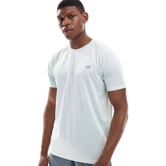 New Balance Men's Running Sport Essentials T-Shirt - Green, Clayash (Cys), Size 2Xl, Men - 2XL