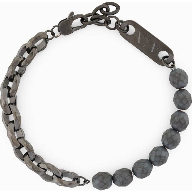 Armani Exchange Gunmetal and Hematite Chain Bracelet