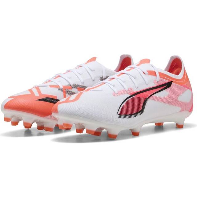 PUMA Ultra 5 Match FG/AG Unlimited - PUMA White/PUMA Svart/Röd - ['Vit'] (42)