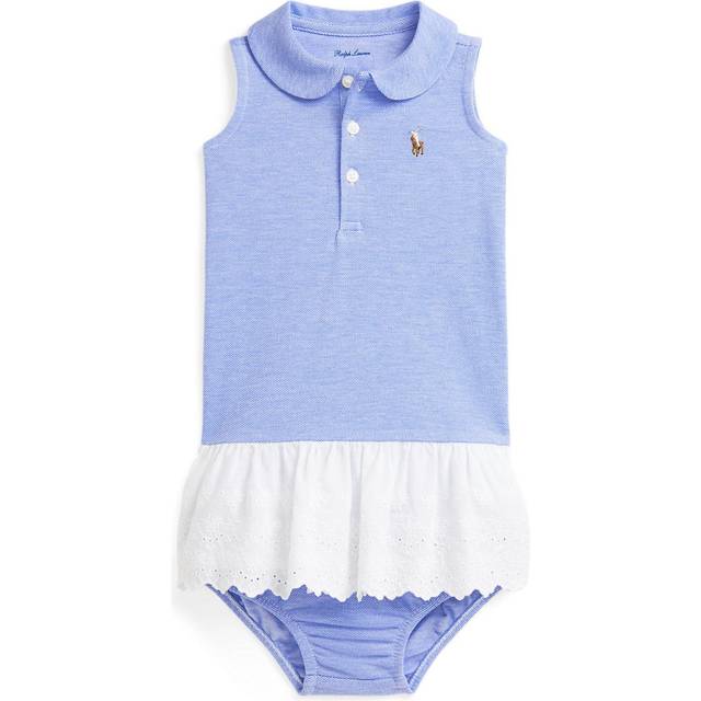 Ralph Lauren, Sets, unisex, Blue, 18 M, Baby Girls Sleeveless Polo Dress in Blue