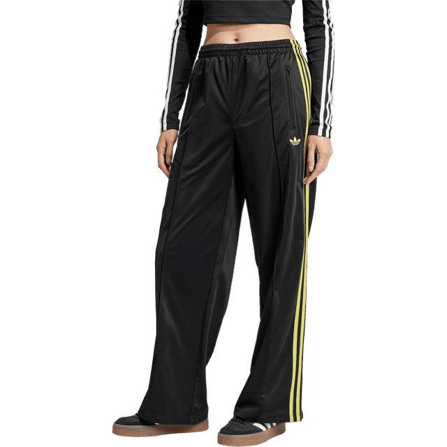 adidas Originals Women's Classic Firebird Tracksuit Bottoms - Black, Black/Pure Sulfur, Size M, Women