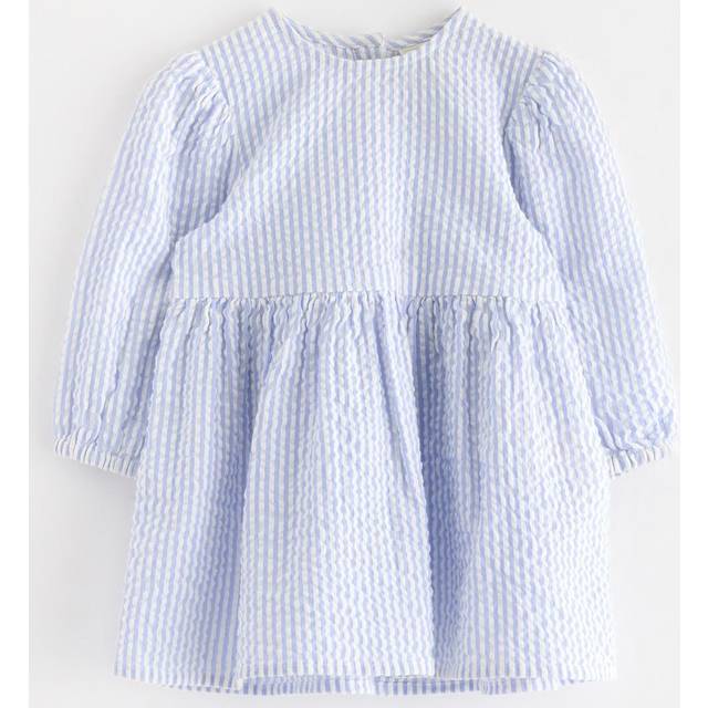 LINDEX Dress Woven Stripe |Blå |80
