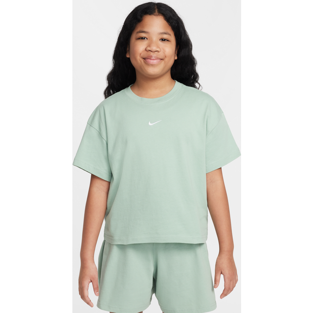 Nike Sportswear Essential Older Kids' (Girls') T-Shirt - Green - Cotton - M