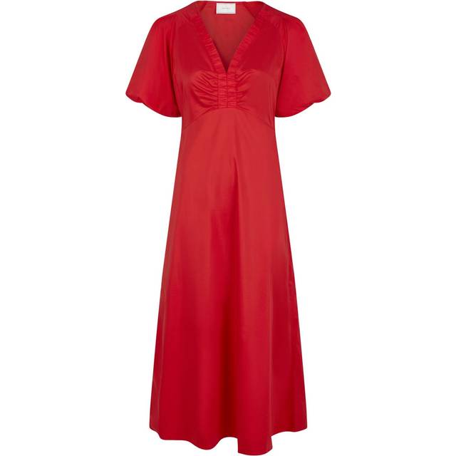 Neo Noir, Klänning, Dam, S, Bomull, Röd Illana Poplin Klänning - red (S)