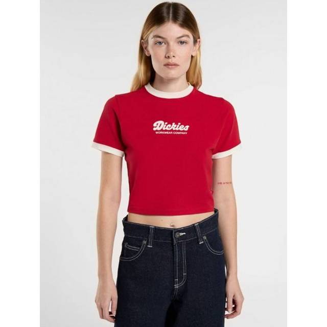Dickies Red Lewistown Ringer T-Shirt - XL