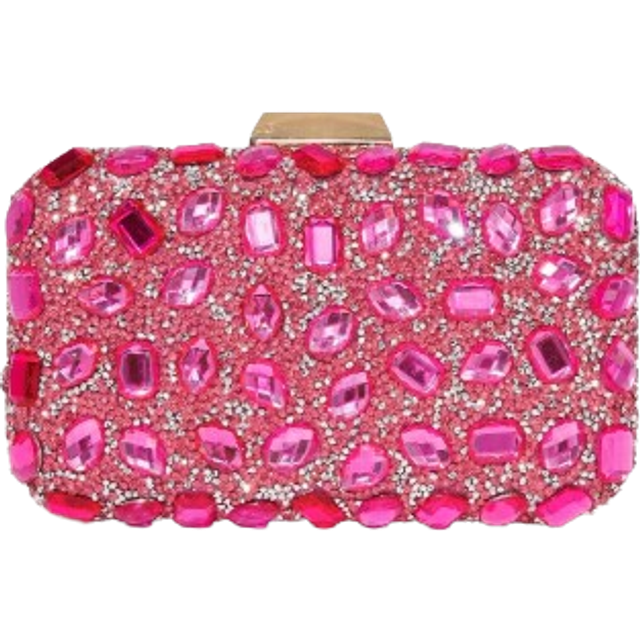 SHEIN Evening Clutch Bag, Women Stylish Party Dress Bag, Shiny Rhinestone Rhinestone Crystal Purse With Chain, Essential Wedding Items,Perfectly Matching Wi