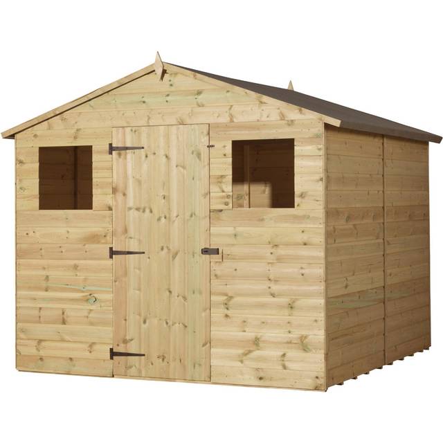 Empire Sheds Empire 10000 Premier Apex Shed Windows 8x10ft Wooden Garden Shed, Green
