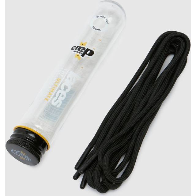 Crep Protect Black Round Tonal Laces - Black/White