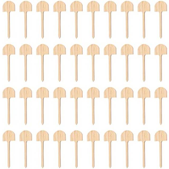 40Pcs 16.5CM Bamboo Plant Labels T-Type Wooden Plant Marker Garden Sign Tags Garden Markers for Seed Potted Flowers Vegetables